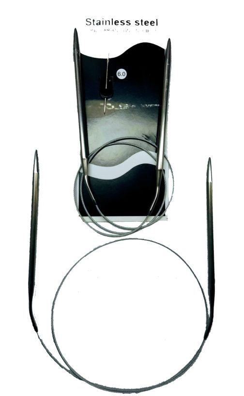 Aguja Circular TM acero, 80 Cm, Nº 6 al 10