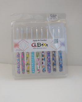 Aguja Crochet Mango Silicona DISEÑO CBX Blister Surtido 9 Medidas