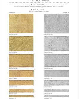 Cinta Lurex C.Oro 1910 x 10mt