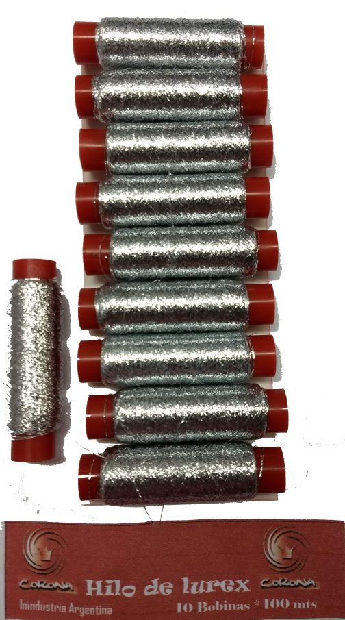 Hilo Corona Lurex x 100mt x 10 uni.