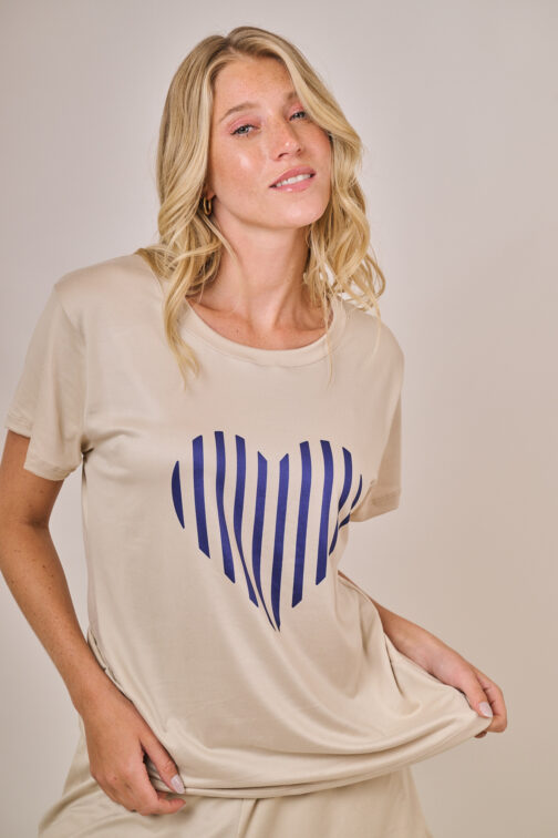 Maria Pia Pijama Love mga. Corta microfibra 599 - Imagen 3