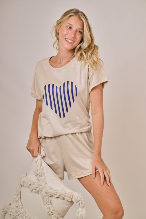 Maria Pia Pijama Love mga. Corta microfibra 599 - Imagen 2
