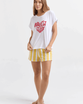 Sweet Victorian Pijama Remera mga caida y short 602-26